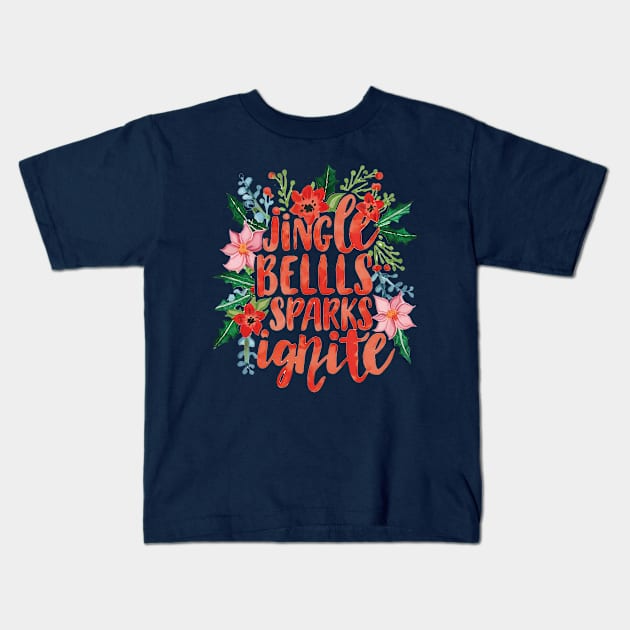 Jingle Bells Sparks Ignite Christmas Special Kids T-Shirt by Joker & Angel